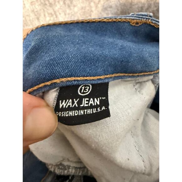 Wax Jean Butt, I Love You Blue Skinny Jeans Size 13 Style 90210 - Picture 6 of 7